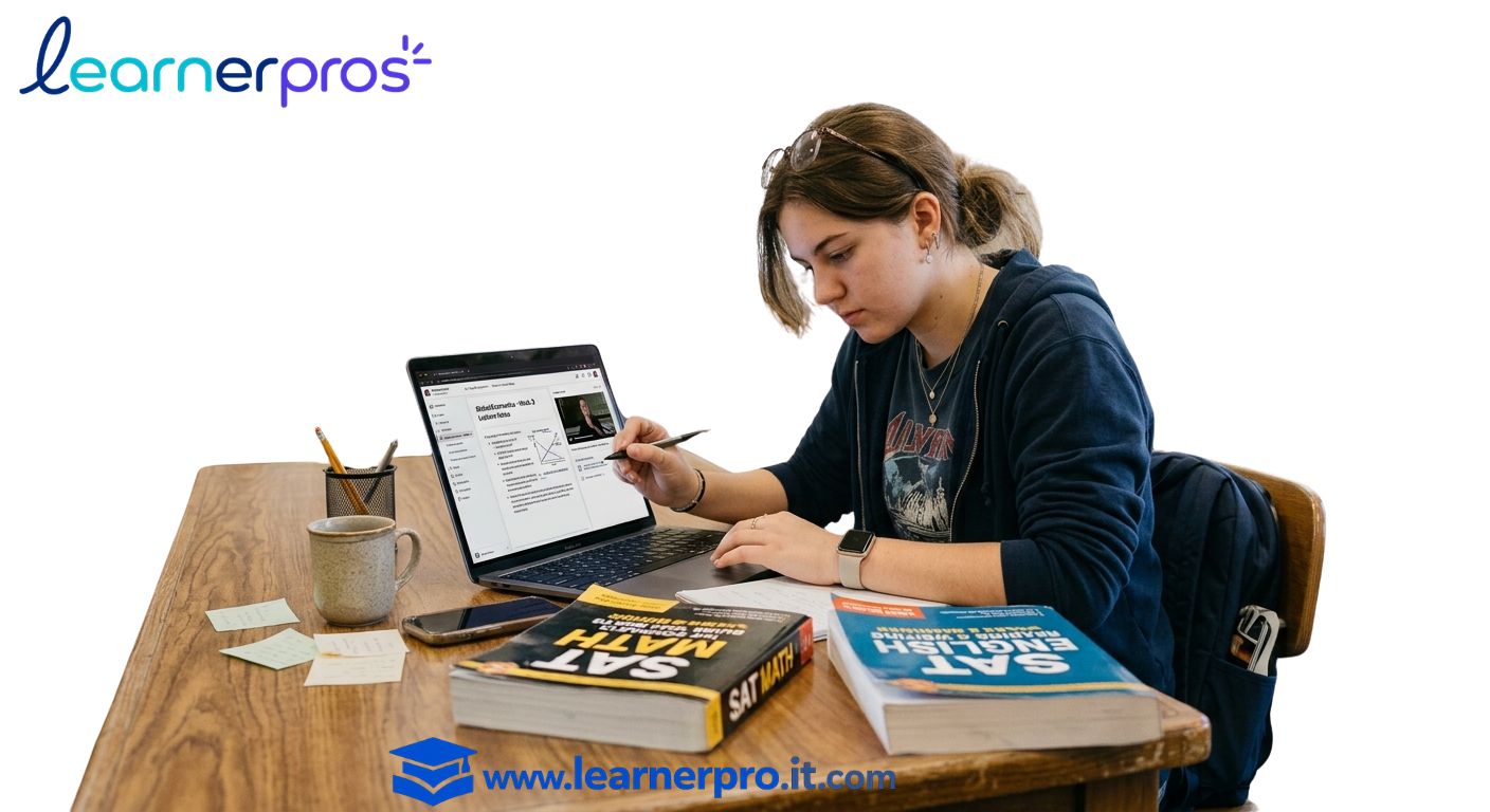 Student preparing for the Digital SAT with LearnerPro